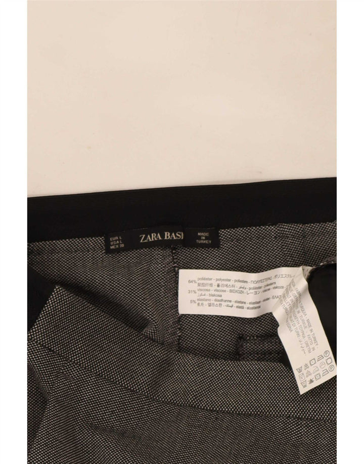 Damskie spodnie garniturowe Zara, duże, W30 L28, szary, kolorowy poliester