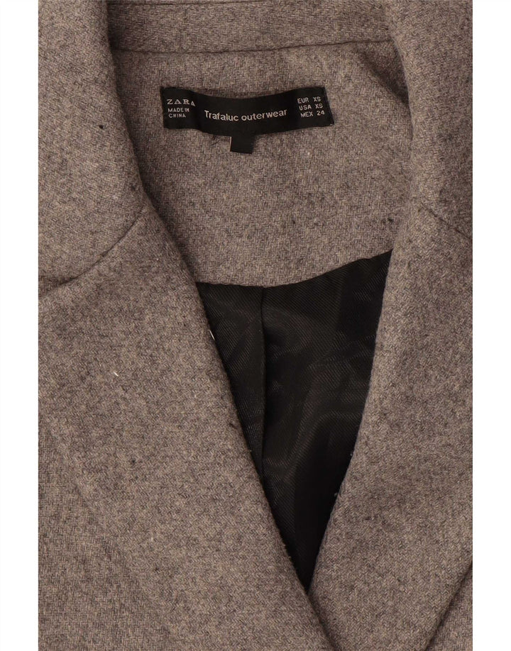 Damski płaszcz oversize z podwójnymi piersiami Zara UK 6 XS, szary