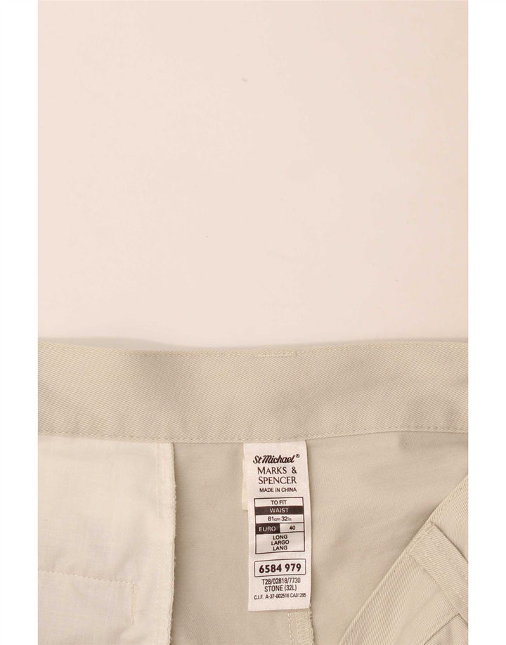 Marks & Spencer Męskie spodenki Chino W32 Średni beż, bawełna
