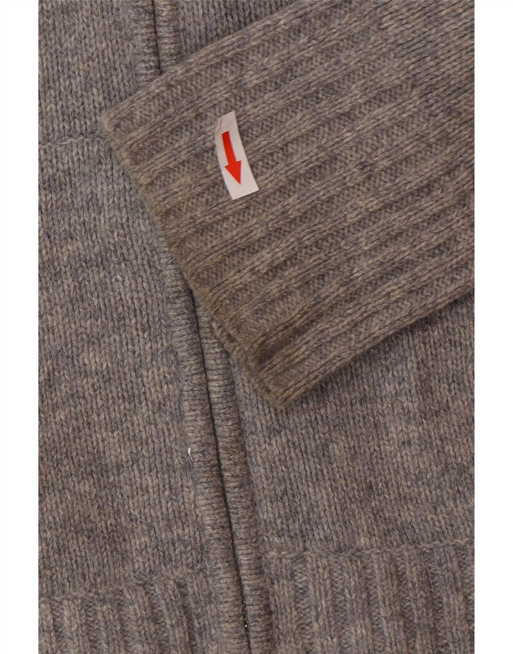 Marks & Spencer Damski sweter z kapturem, rozpinany, UK 16, duży, szary