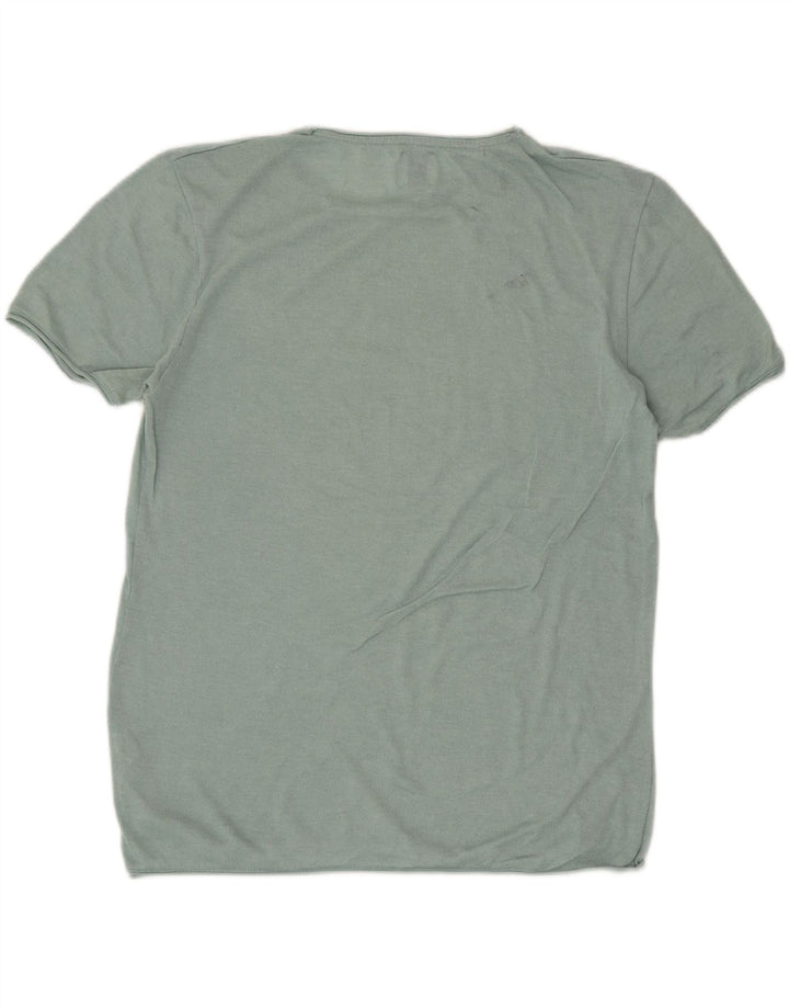 Męski T-shirt Zara, duży, zielony, bawełniany