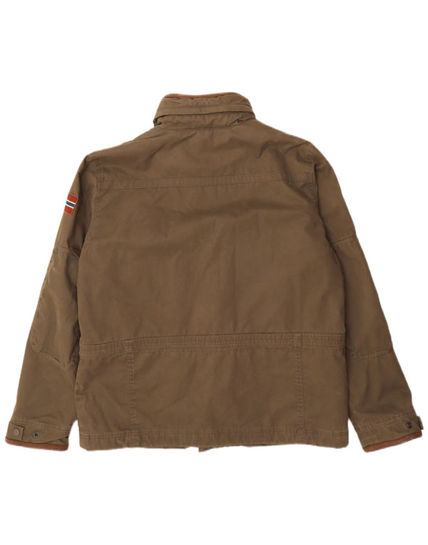 Męska kurtka użytkowa Napapijri Geographic UK 42 XL, bawełniana khaki