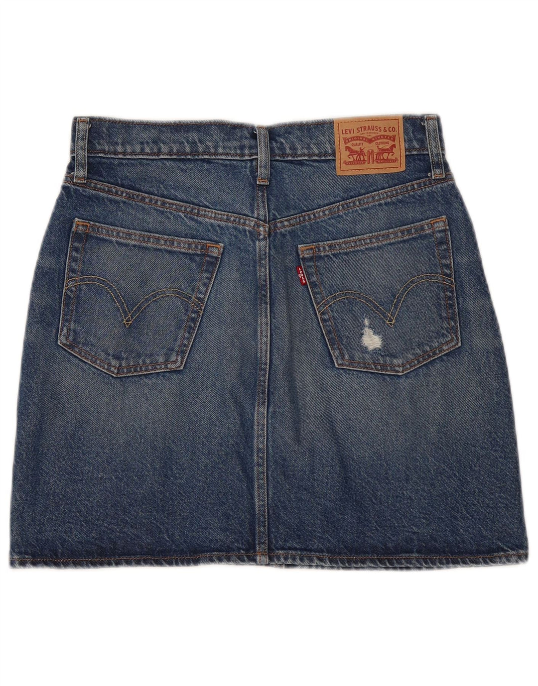 Damska spódnica dżinsowa Levi's w trudnej sytuacji W28 Średnioniebieska bawełna
