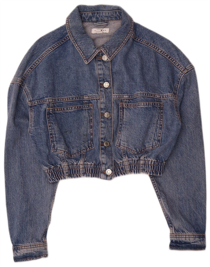 Damska kurtka jeansowa Topshop Crop UK 8, mała niebieska