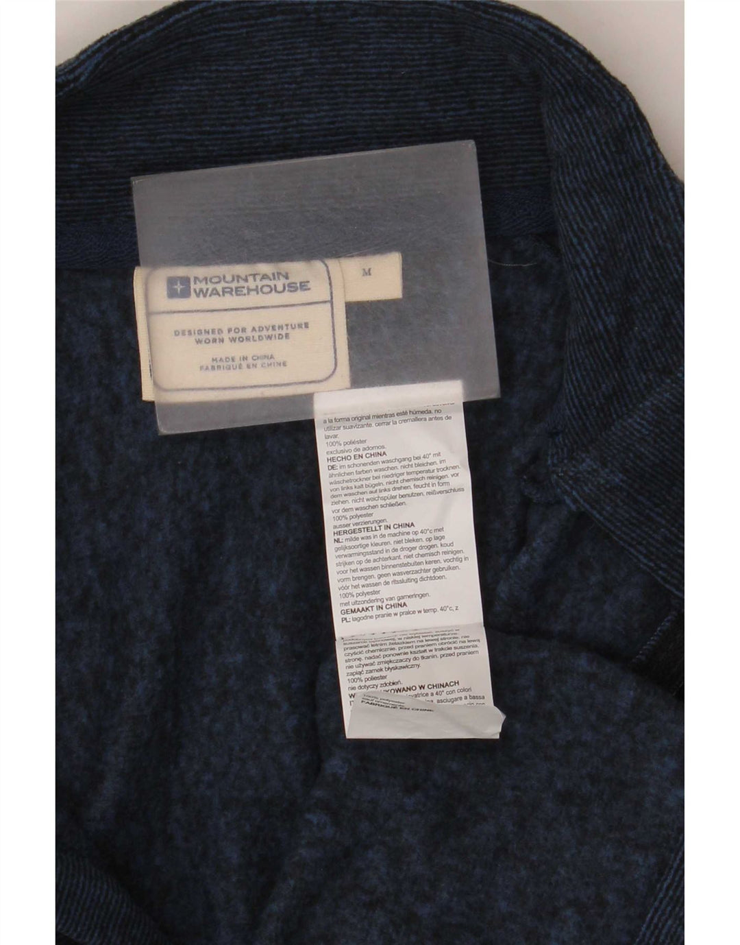 Męski sweter z zamkiem błyskawicznym Mountain Warehouse, średni granatowy, nakrapiany