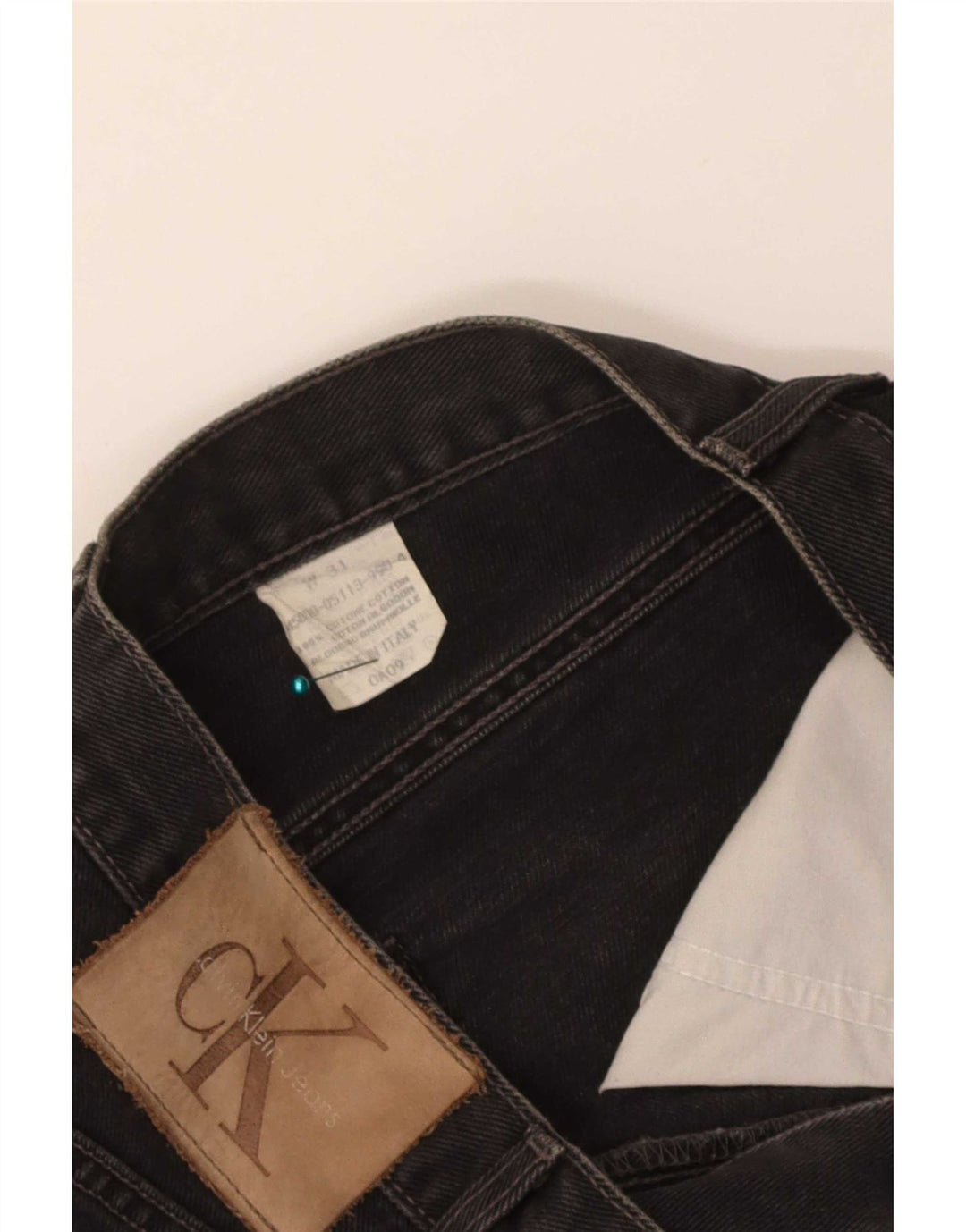 Męskie proste dżinsy Calvin Klein W31 L33 Czarne bawełniane