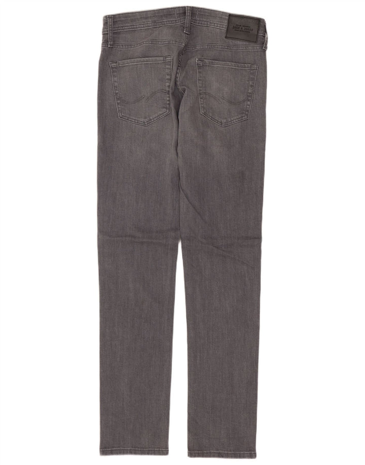 JACK & JONES Męskie jeansy GLENN Slim W30 L32 Szara bawełna