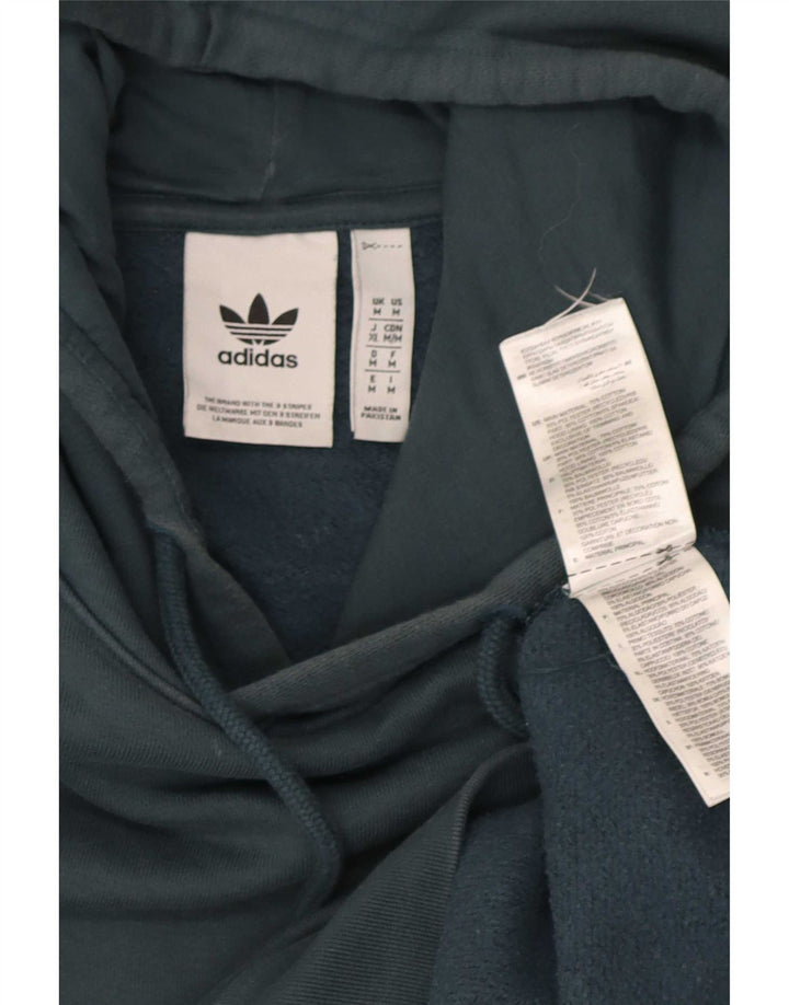 Adidas Męska bluza z kapturem, średnia, zielona bawełna