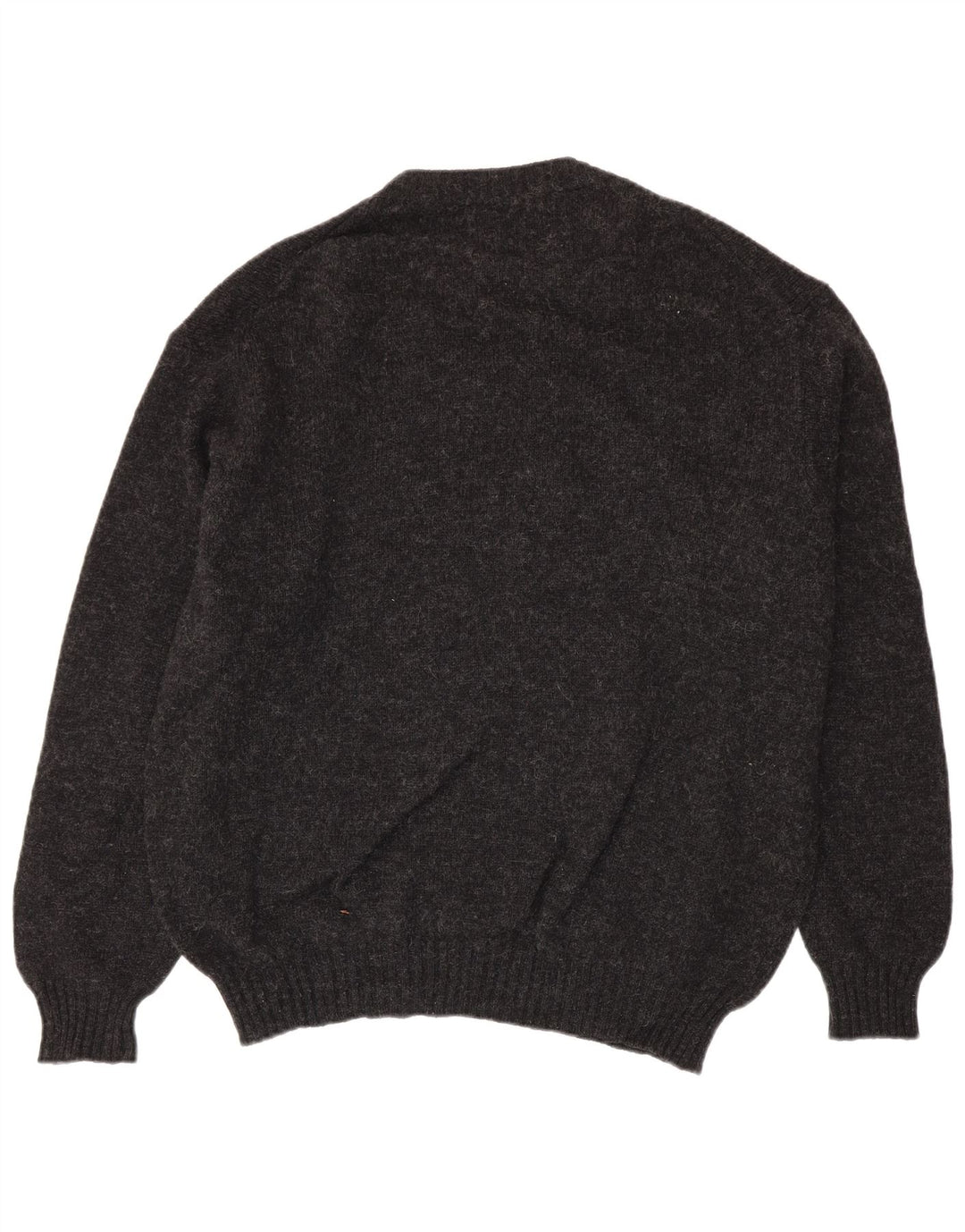Męski sweter z okrągłym dekoltem Benetton XL, szary, nakrapiany