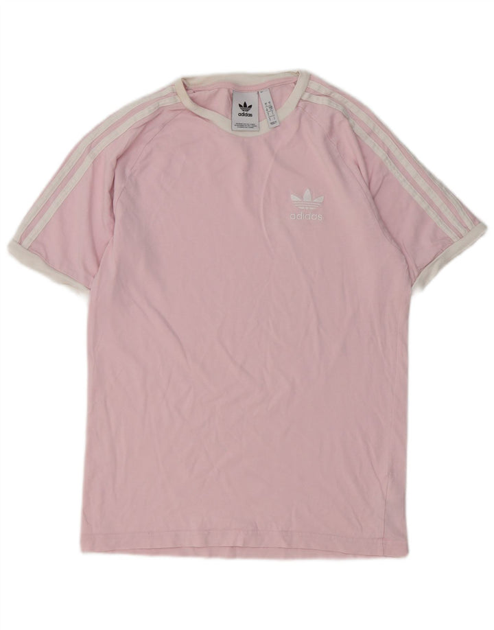 Adidas Męski T-Shirt Top Mały Różowy Bawełniany