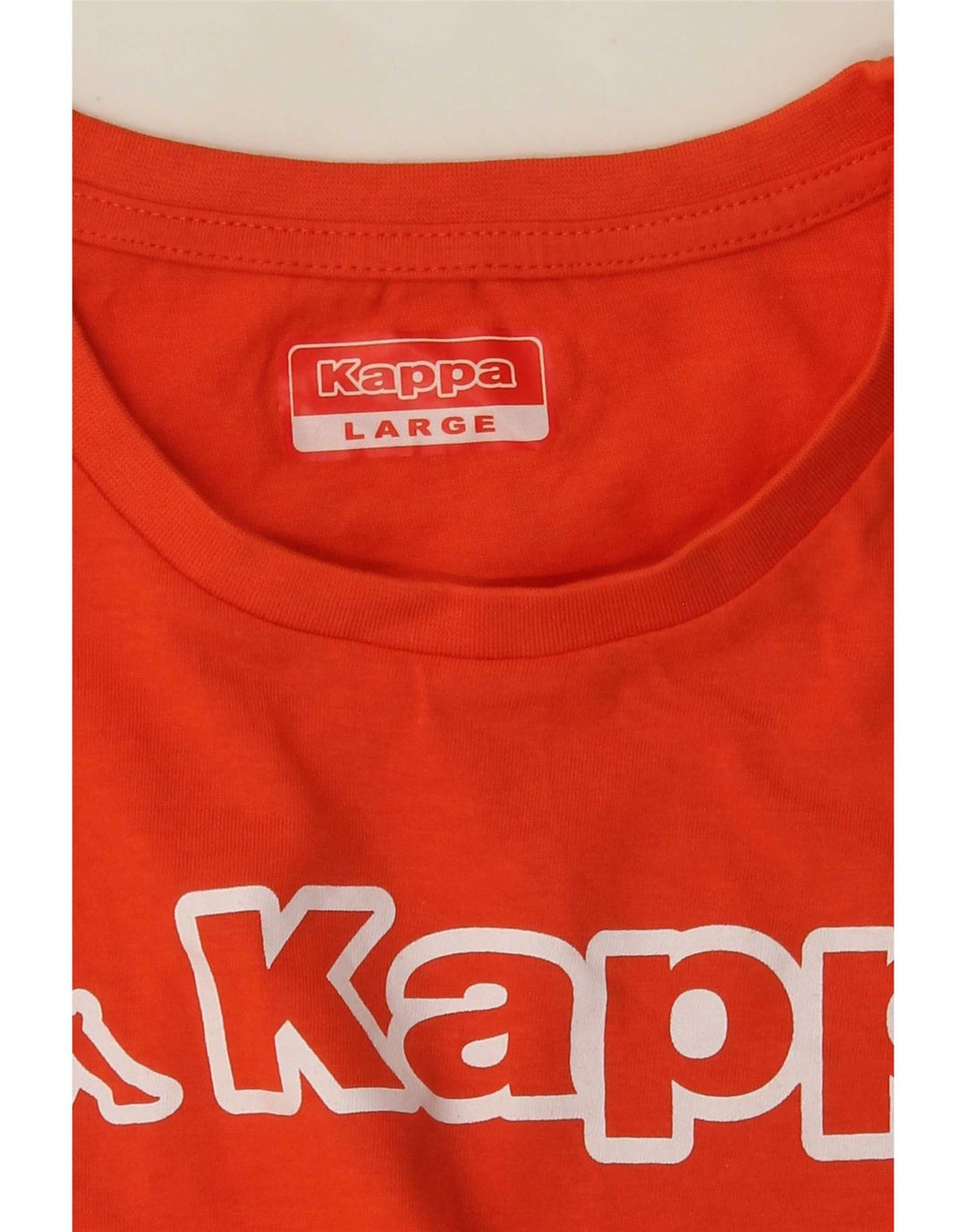 Męski T-shirt z grafiką Kappa, duży, pomarańczowy