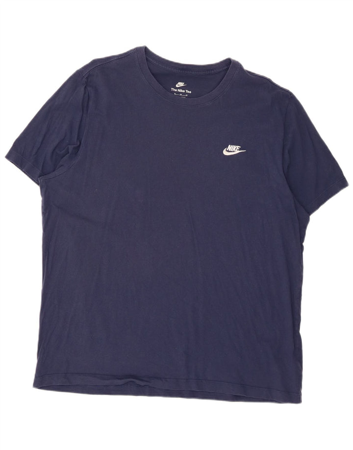 T-shirt męski Nike, XL, granatowy, bawełniany