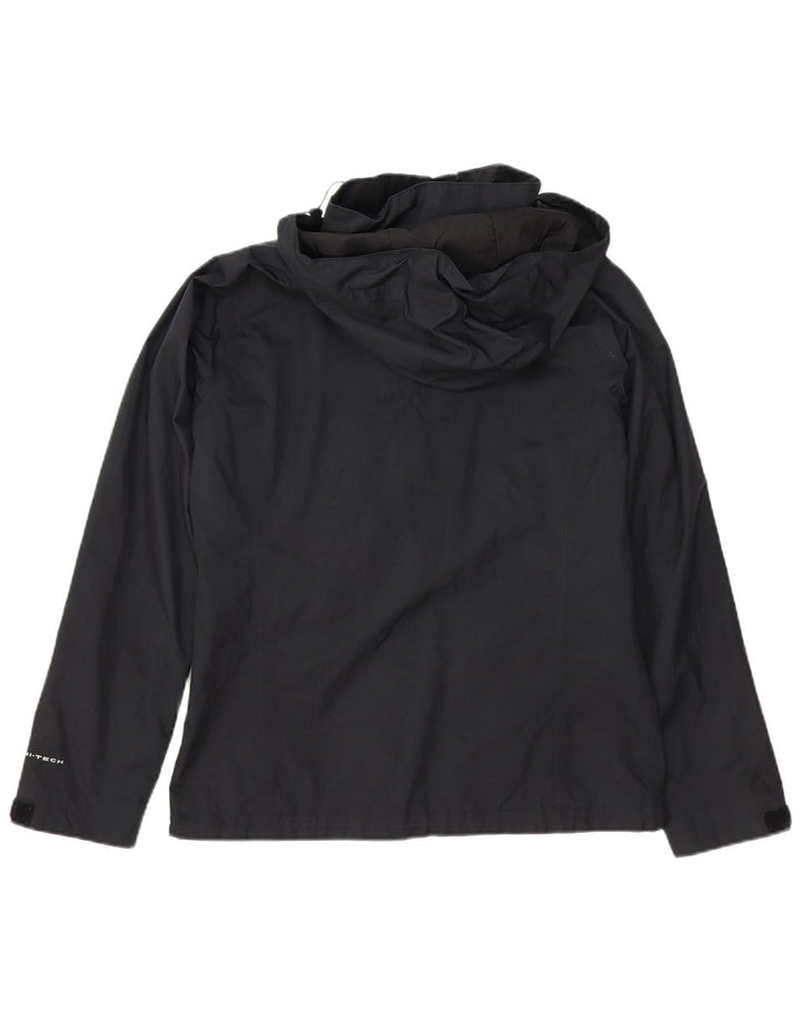 COLUMBIA Womens Omni-Tech Hooded Windbreaker Jacket UK 14 Medium Black