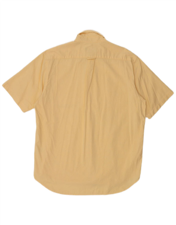 Koszula męska z krótkim rękawem Eddie Bauer, średnia żółta bawełna