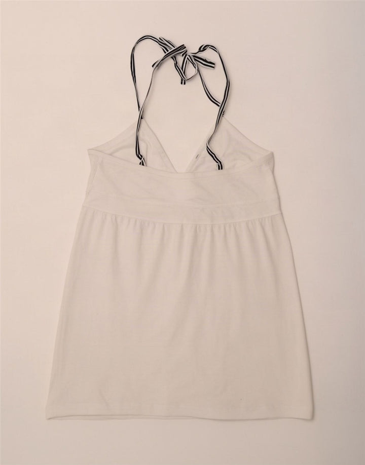 Damski top North Sails Crop Halter UK 14, duży, biały, bawełniany