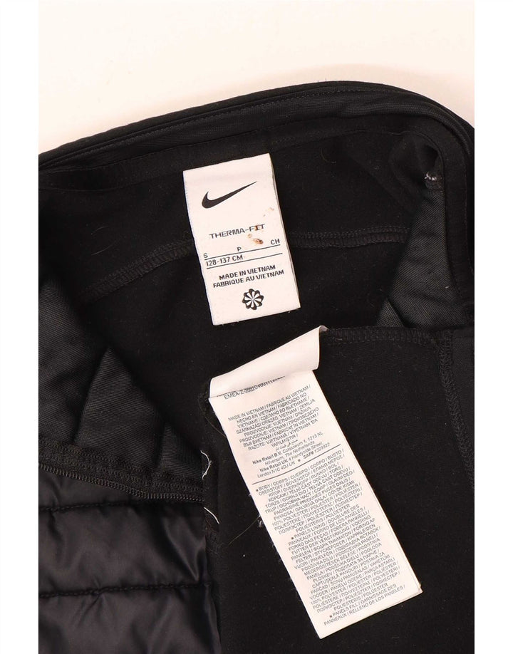 Chłopięcy dres Nike Therma-Fit z zamkiem błyskawicznym na szyi, 8-9 lat, mały czarny