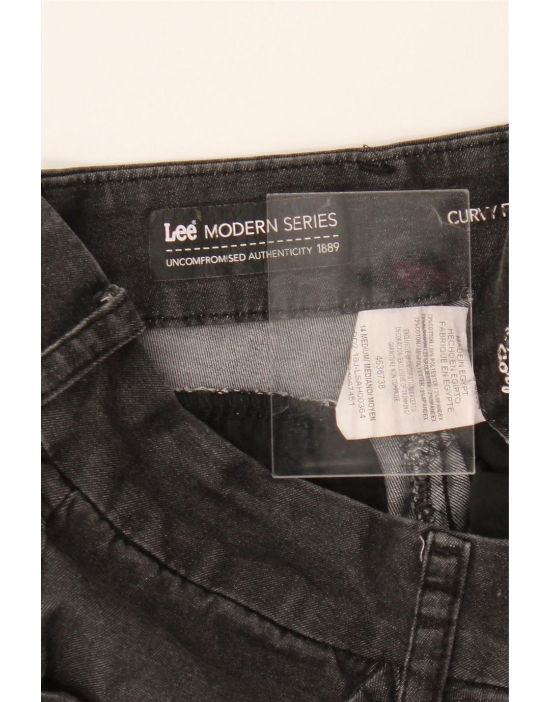 LEE Womens Curvy Straight Jeans Size 14 Large W34 L30 Grey Cotton Vintage Lee and Second-Hand Lee from Messina Hembry 