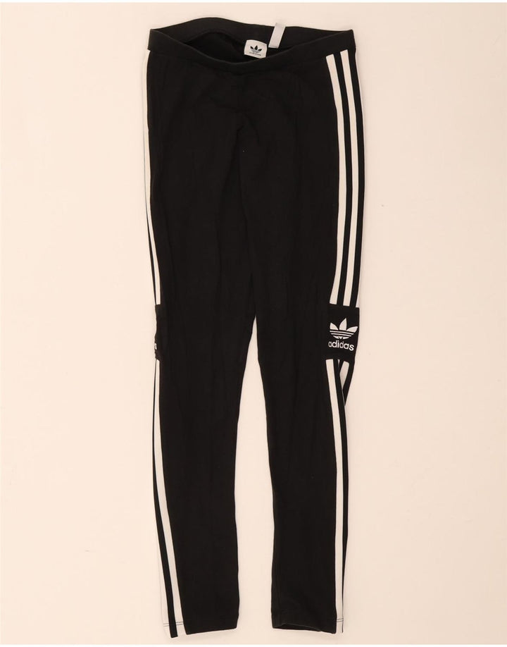 Legginsy Damskie Adidas UK 10 Małe Czarne Bawełniane
