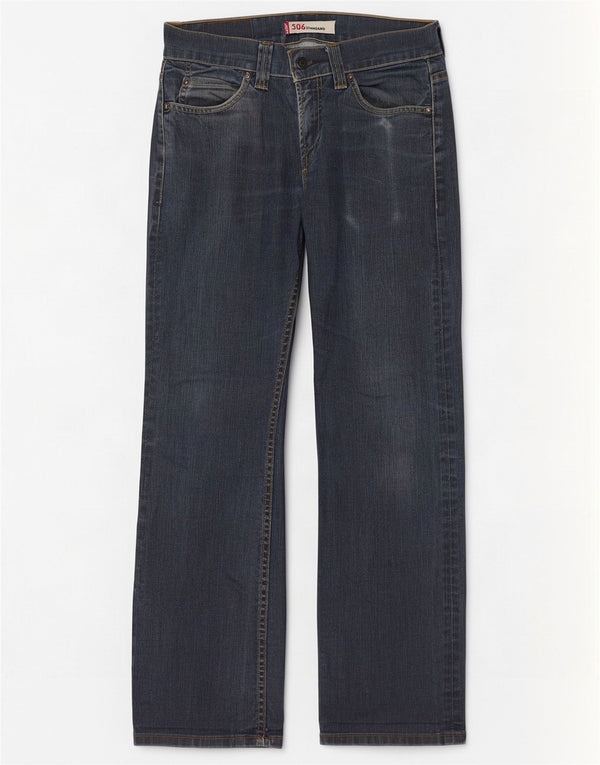 Levi's Mens 506 Standard Fit Straight Jeans W30 L32 Blue Cotton