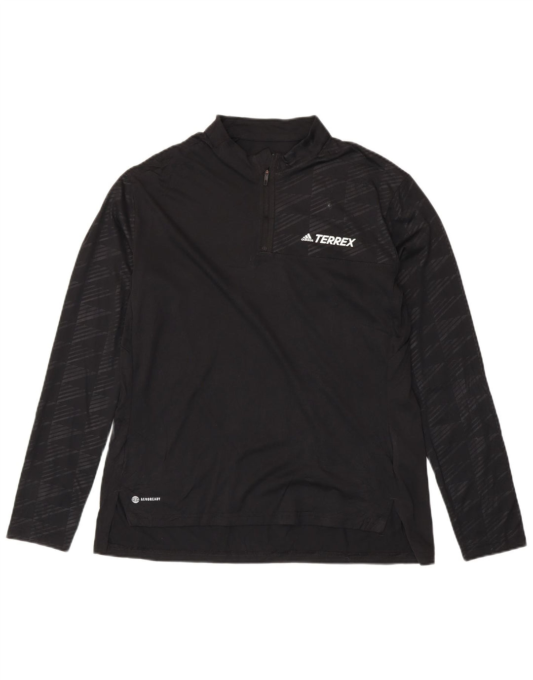 Damska koszulka ADIDAS Aeroready z zamkiem i długim rękawem, UK 20/22 XL, czarna