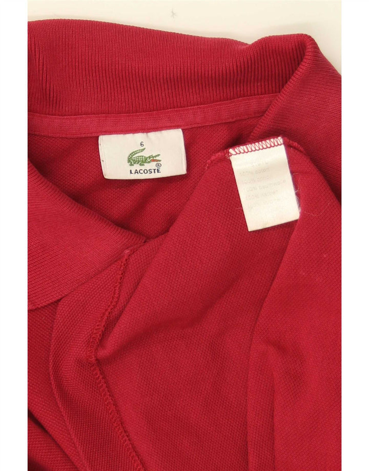 Męska koszulka polo Lacoste, rozmiar 6, XL, czerwona, bawełniana