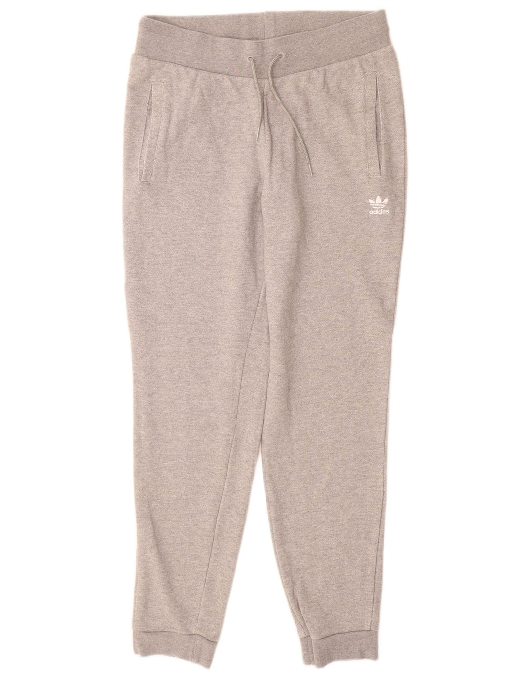 Damskie spodnie dresowe Adidas Joggers UK 14 Średnioszare, bawełniane nakrapiane