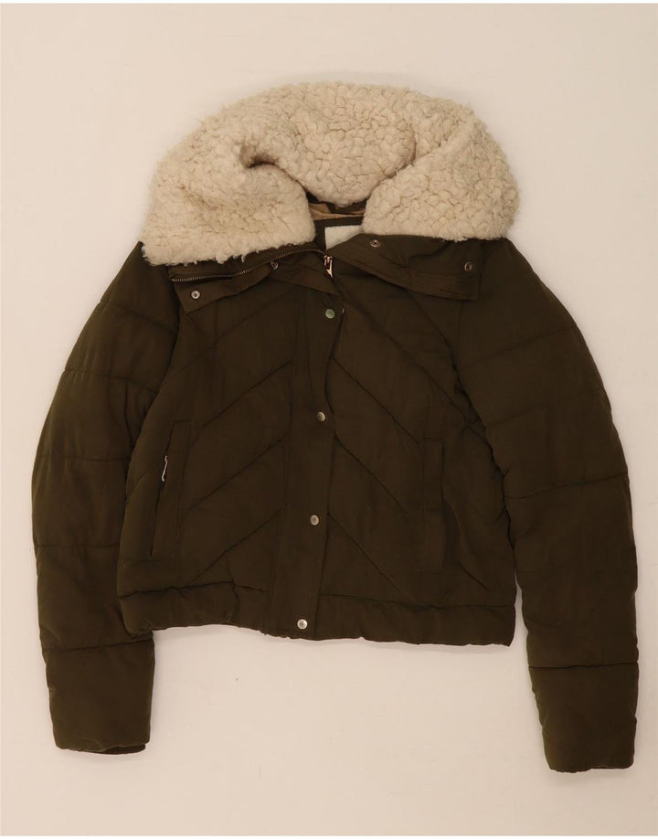 Ocieplana kurtka damska Zara Oversize UK 6 XS Khaki