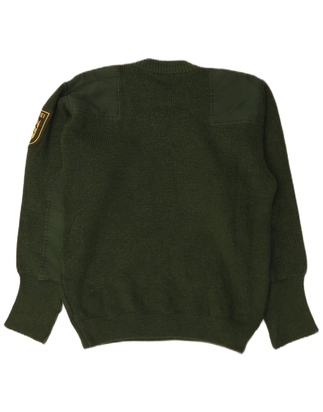 Męski sweter w stylu vintage z graficznym wycięciem pod szyją IT 50 Średni zielony