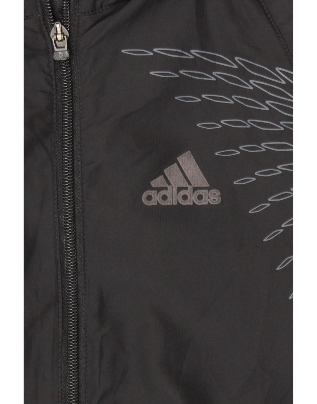 Damska kurtka dresowa Adidas Clima Proof UK 14, duża czarna geometryczna
