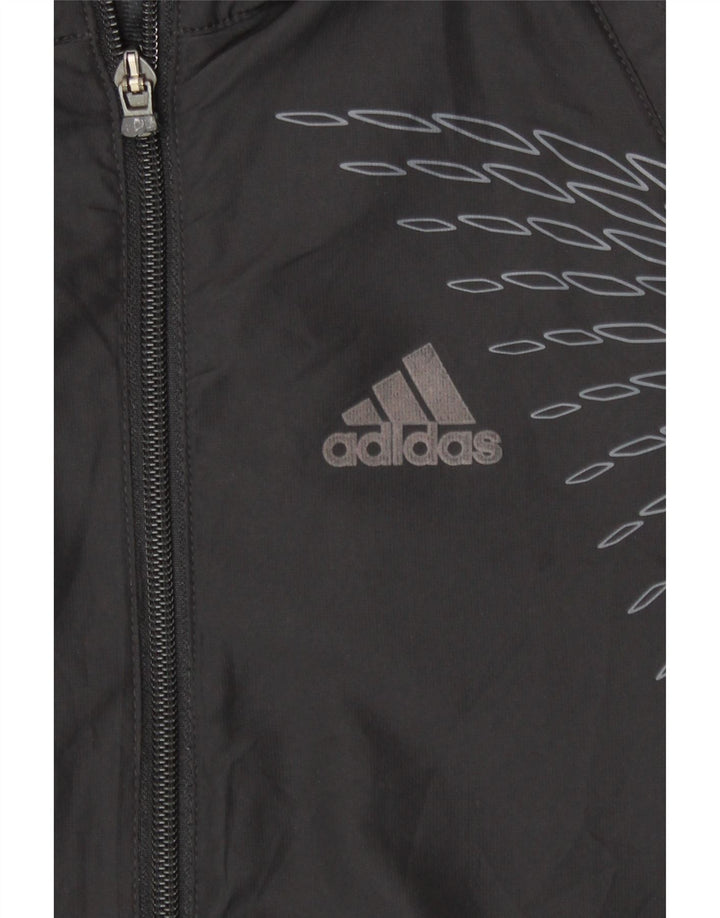 Damska kurtka dresowa Adidas Clima Proof UK 14, duża czarna geometryczna