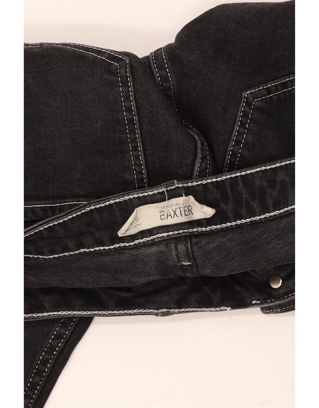 TOPSHOP Damskie jeansy Baxter Crop W26 L25 czarne