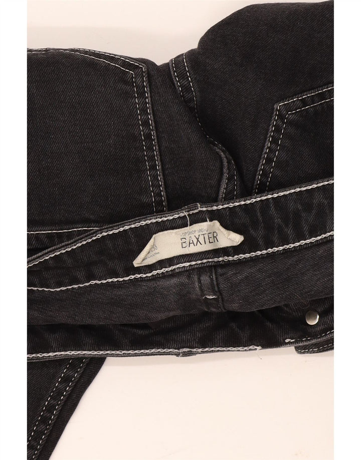 TOPSHOP Damskie jeansy Baxter Crop W26 L25 czarne