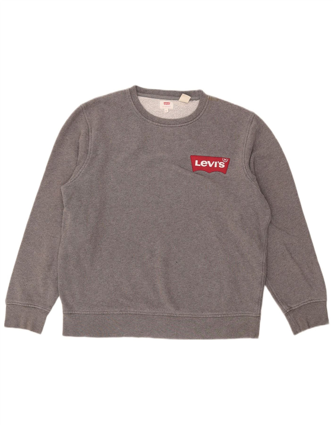 Męski sweter z grafiką Levi's XL, szary, bawełniany