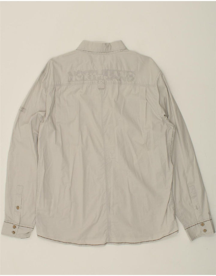 NORTHLAND Mens Graphic Shirt XL Grey Cotton Vintage Northland and Second-Hand Northland from Messina Hembry 
