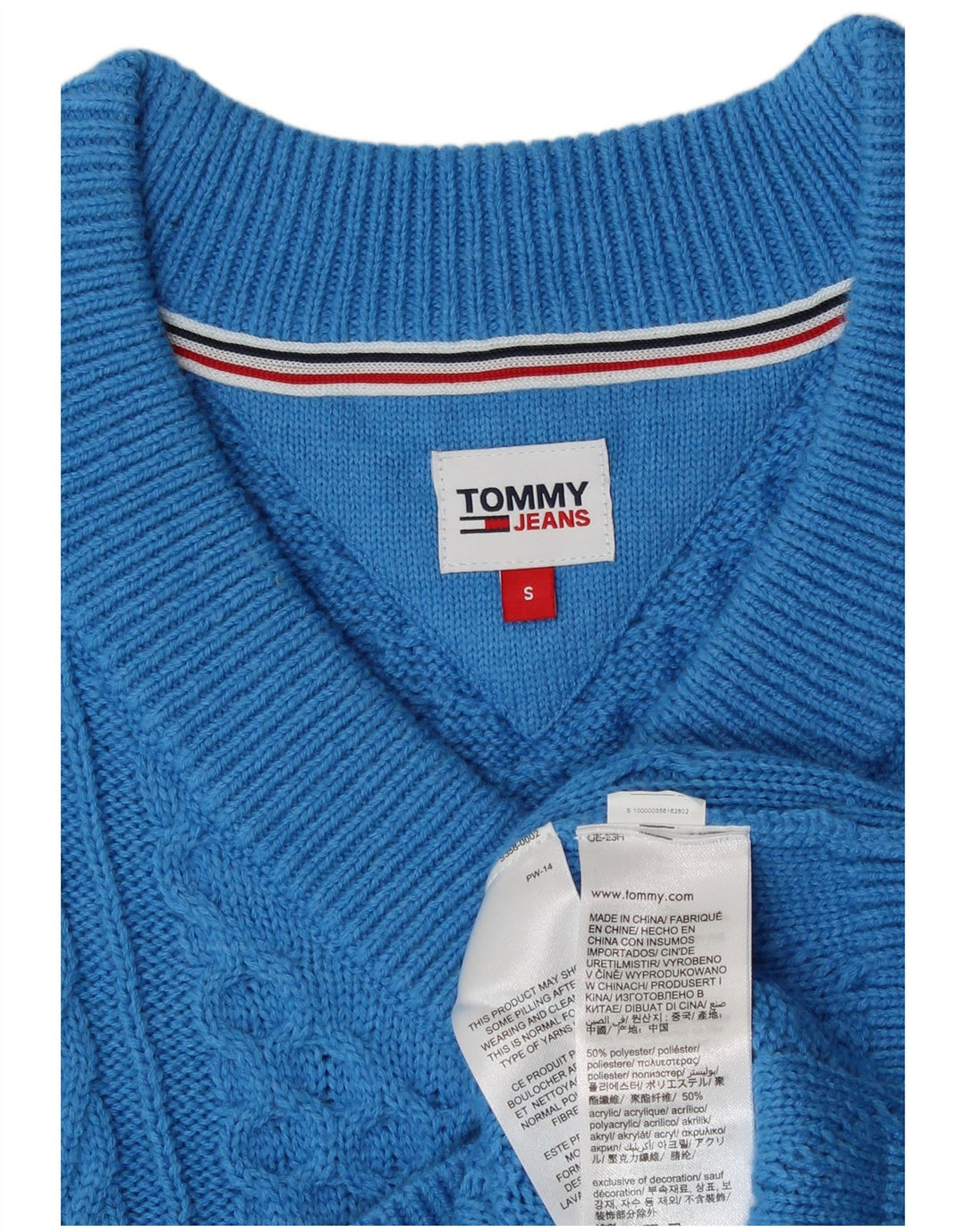 Damski podkoszulek Tommy Hilfiger z kamizelką UK 10, mały, niebieski poliester