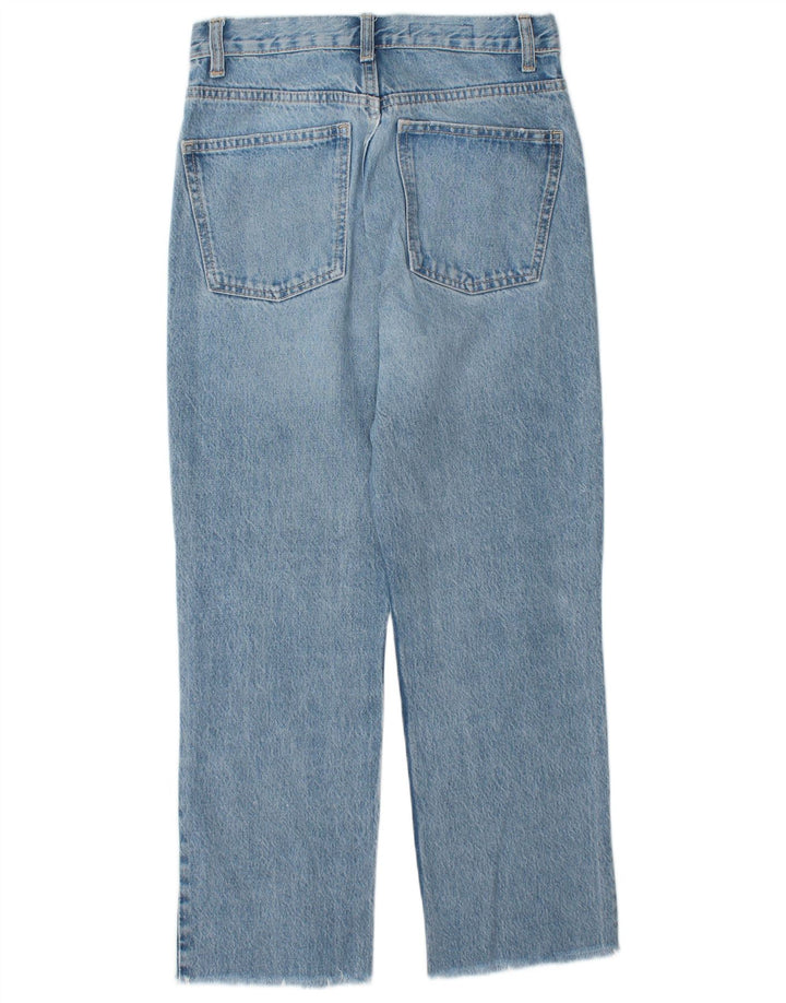 Damskie proste dżinsy ZARA z wysokim stanem EU 36 XS W26 L26 Niebieskie bawełniane