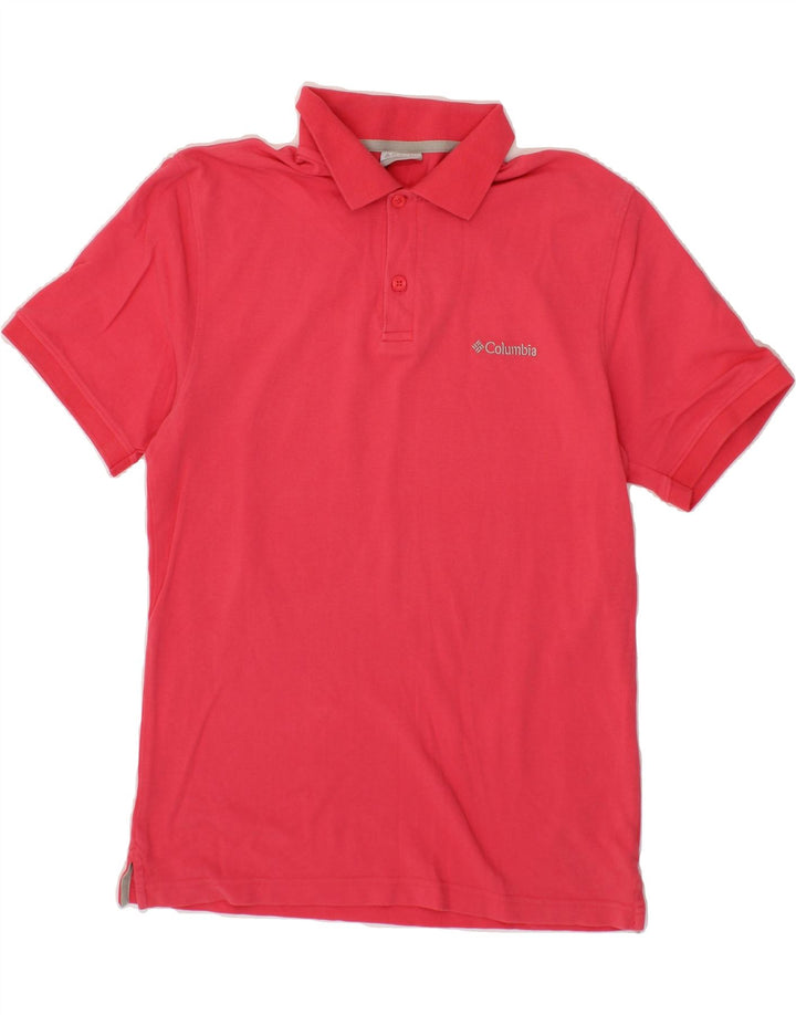 COLUMBIA Mens Polo Shirt Medium Pink Cotton Vintage Columbia and Second-Hand Columbia from Messina Hembry 