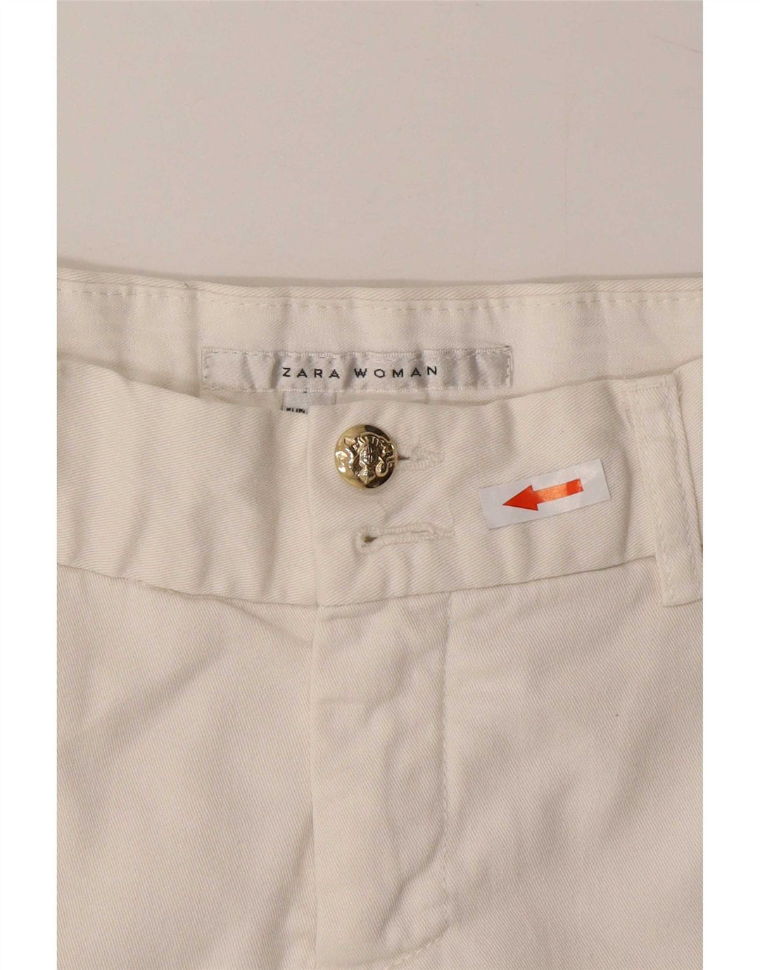 Szorty Chino damskie Zara, średnie W30, biała bawełna