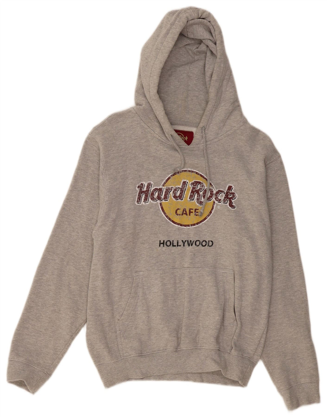 HARD ROCK CAFE Damska bluza z kapturem Hollywood UK 14, średnioszara, nakrapiana