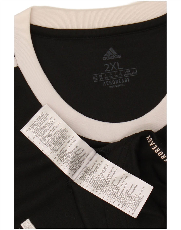 Adidas Męski T-shirt Aeroready Top 2XL Czarny Poliester