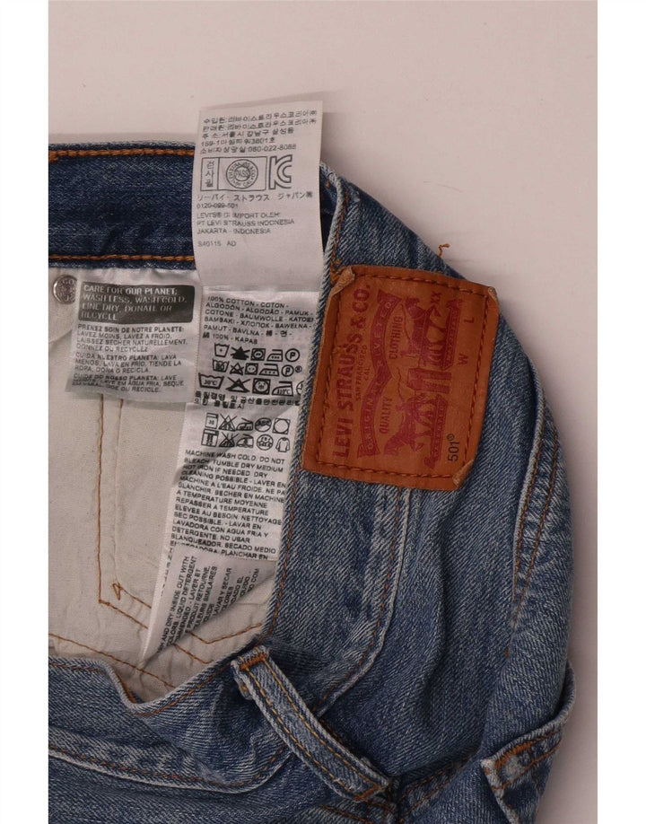 Damskie spodenki jeansowe Levi's 501 W28 Średnioniebieskie bawełniane