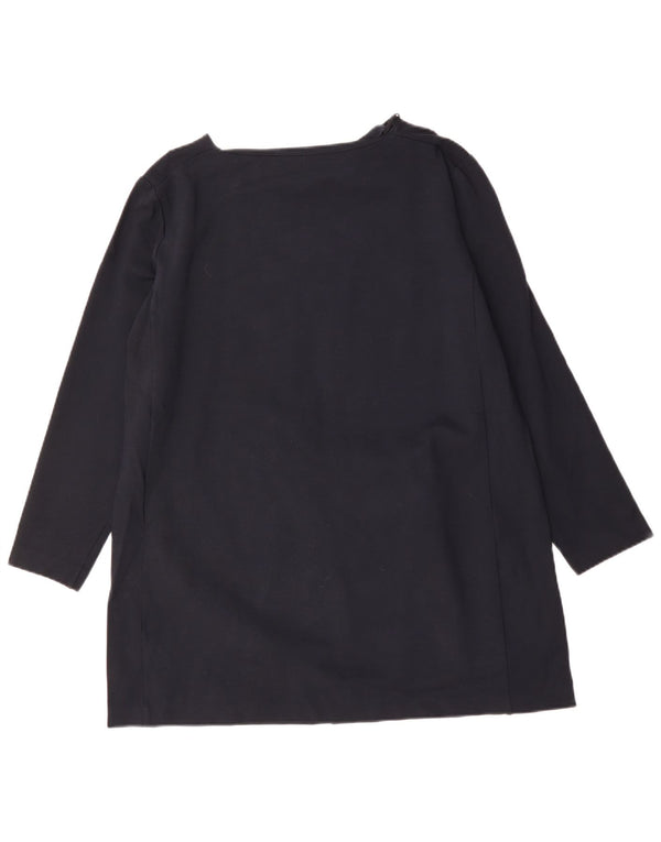 COS Damska sukienka-tunika UK 16, duża, granatowa wiskoza