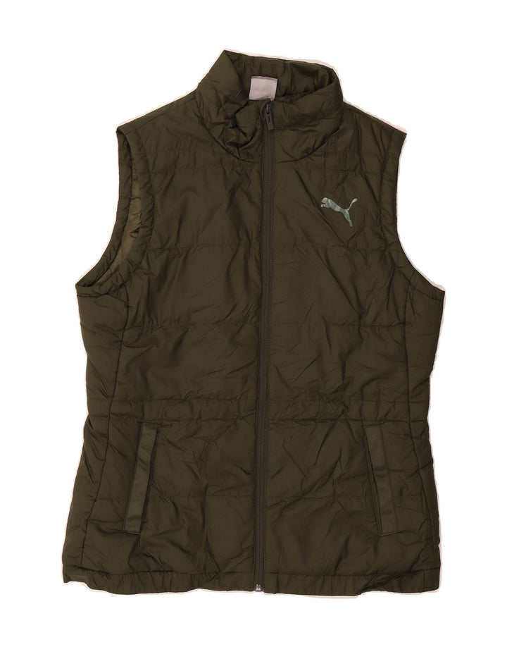 PUMA Womens Padded Gilet UK 12 Medium Green Polyester Vintage Puma and Second-Hand Puma from Messina Hembry 