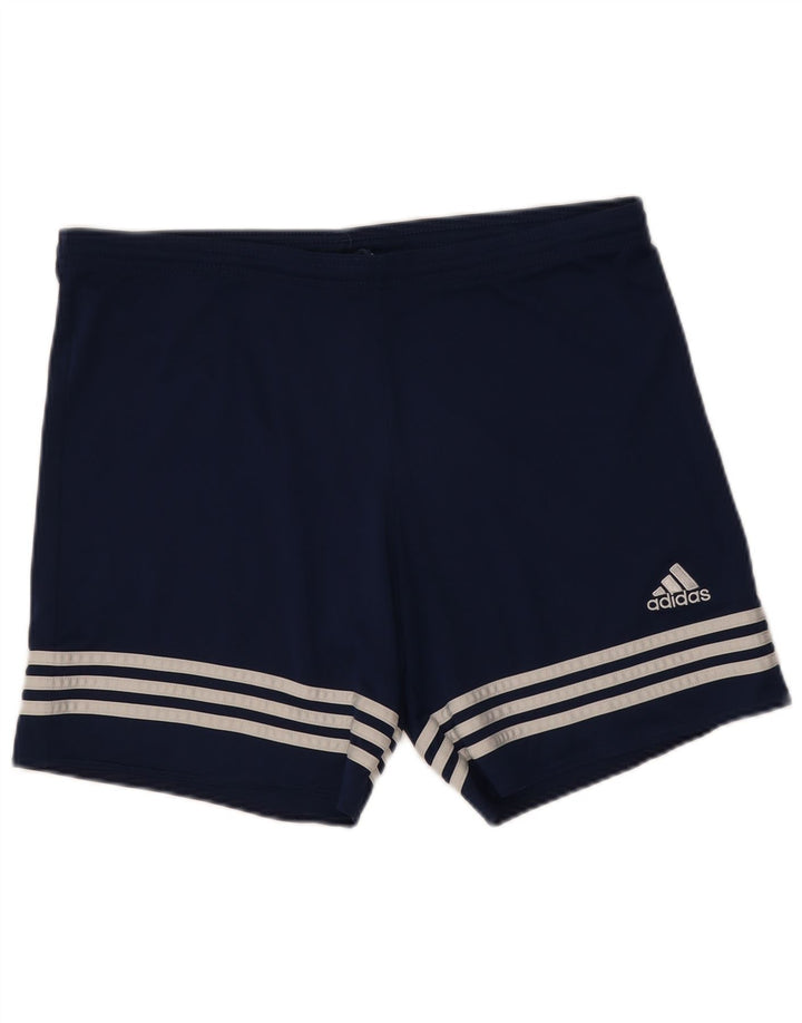 Męskie spodenki sportowe Adidas Climalite, średni granatowy poliester