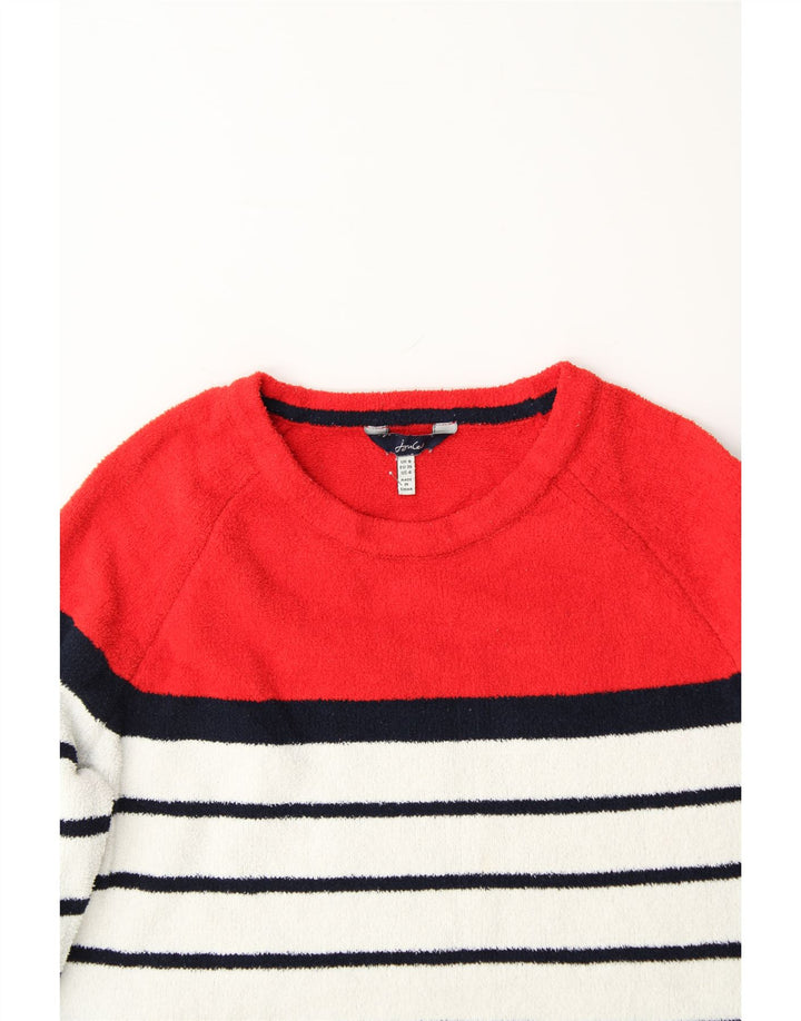 JOULES Womens Fleece Jumper UK 8 Small Multicoloured Striped Polyester Vintage Joules and Second-Hand Joules from Messina Hembry 