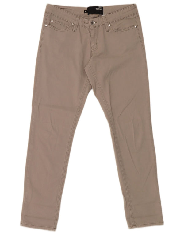 Damskie jeansy Skinny Moschino W32 L29 Szara bawełna