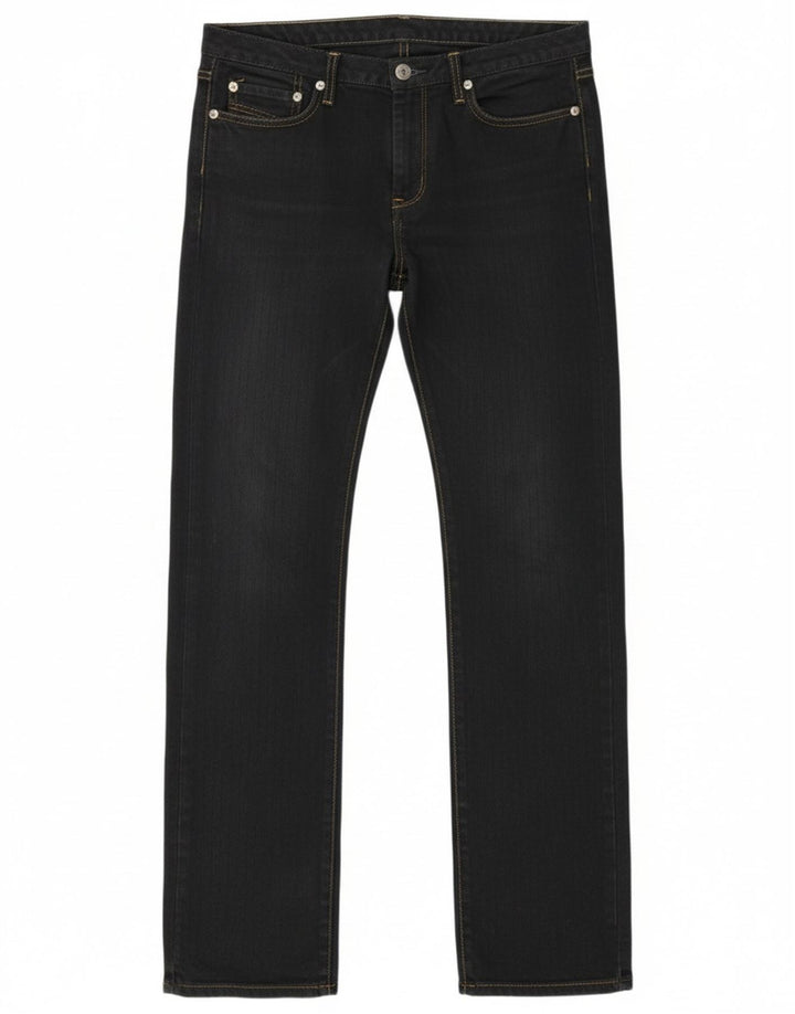DIESEL Womens Straight Jeans W27 L34 Navy Blue Cotton