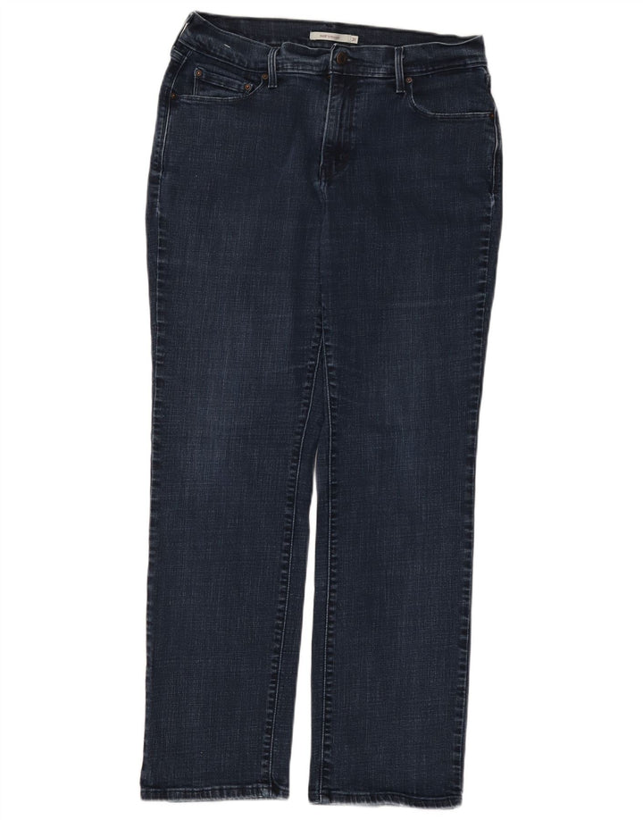 Damskie dżinsy Levi's 505 Straight W31 L32 Granatowa bawełna