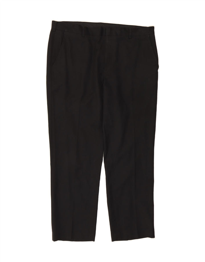 IZOD Mens Straight Chino Trousers W38 L30 Black Vintage Izod and Second-Hand Izod from Messina Hembry 