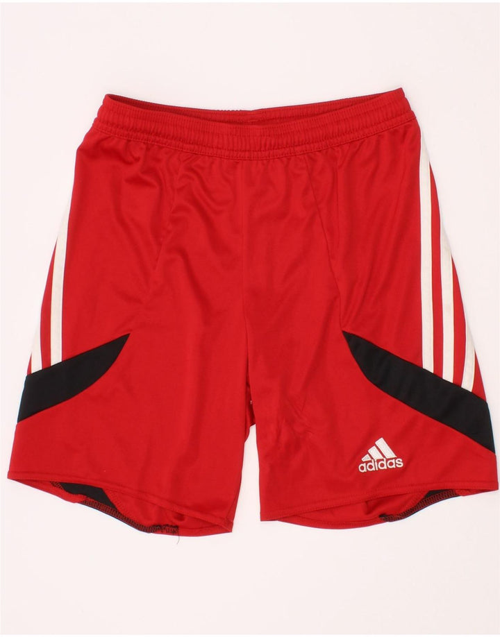 Chłopięce spodenki sportowe Adidas Climalite 9-10 lat, średni czerwony kolor
